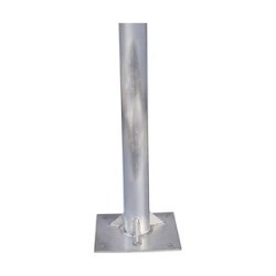 Mât en aluminium avec base, 5 m, 69,9 mm Diamètre