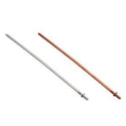 Borne aérienne, filetage métrique, cuivre, filetage M16, 15,9 mm dia, 1 m