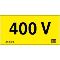 etiquette '400 v' 100mm