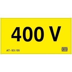 etiquette '400 v' 50mm