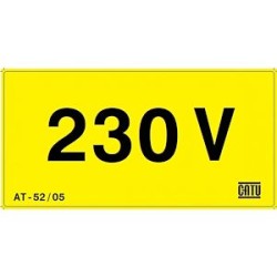 etiquette '230 v' 50mm