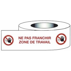 ruban 'ne pas franchir zone de travail'