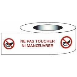 ruban adhesif 'ne pas toucher...'