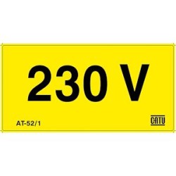 etiquette '230 v' 100mm