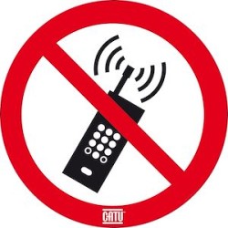 etiq. 'telephones portables interdits'