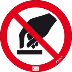 etiquette 'ne pas toucher' 100mm