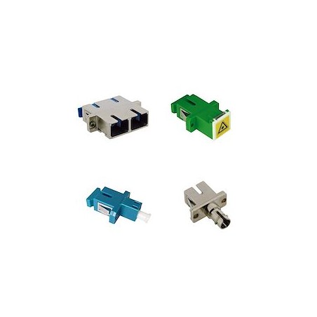 Raccord monomode ST/SC simplex, corps métal, centreur céramique