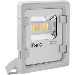 TWISTER 3 - Proj. Ext. IP65 IK08, gris, 90DEG LED intégré 25W 3000K 3000lm
