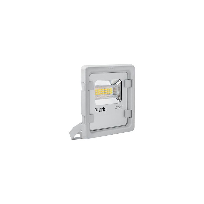 TWISTER 3 - Proj. Ext. IP65 IK08, gris, 90DEG LED intégré 25W 3000K 3000lm