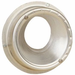 Bouche aluminium d'extraction pour combustion gaz. 120m3/h. D 125 mm (intérieur)