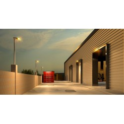 TWISTER 3 - Proj. Ext. IP65 IK08, gris, 90DEG LED intégré 25W 3000K 3000lm