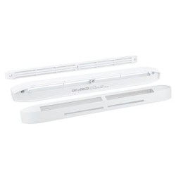 Entrée d'air autoréglable acoustique avec rallonge, 22 m3/h, RAL 9016