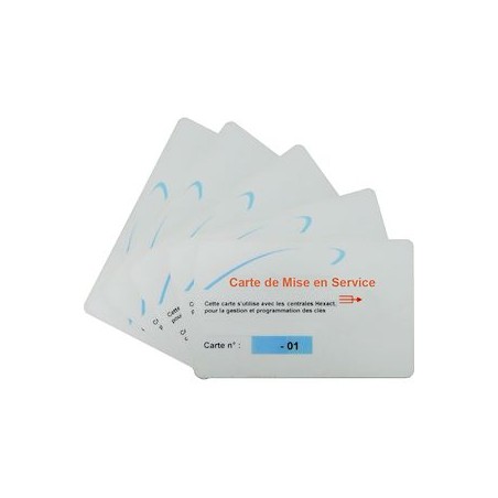 Pack 5 cartes de mise en service HEXASOFT/HEXACT WEB contrôle d'accès HEXACT