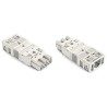 Connecteur mâle 3 pôles avec décharge de traction / Blanc
