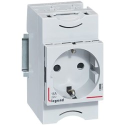 Prise de courant modulaire 10 à 16A 250V~ - 2P+T standard allemand - 2,5 modules