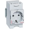 Prise de courant modulaire 10 à 16A 250V~ - 2P+T standard allemand - 2,5 modules
