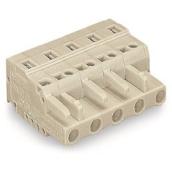 Connecteur femelle détrompé / 2 pôles droit