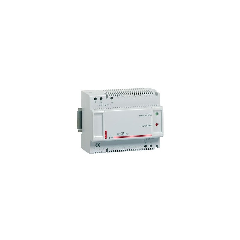 Alimentation TBTS 230V~ 27V 1,2A pour voyants appel infirmière - 8 modules DIN