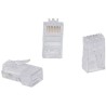 Fiche RJ45 catégorie5e 8 contacts largeur 11,7mm pour câble rond