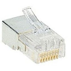 Fiche RJ45 catégorie5e 9 contacts largeur 11,7mm pour câble rond