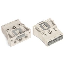 Connecteur encastrable mâle 3 pôles / Blanc