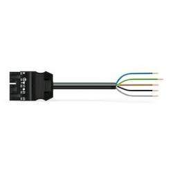 Cordon midi m/- 5g2,5 pvc 2m noir