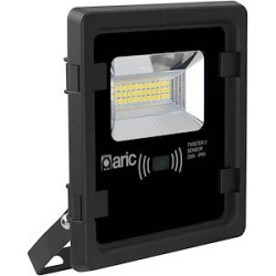 TWISTER 3 SENSOR, Proj. Ext. IP65 IK08, noir, LED 90DEG 25W 3000K 2500lm, a/sens