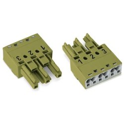 Douille 3 pôles, vert clair