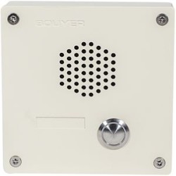 Poste secondaire d'interphonie mural en métal