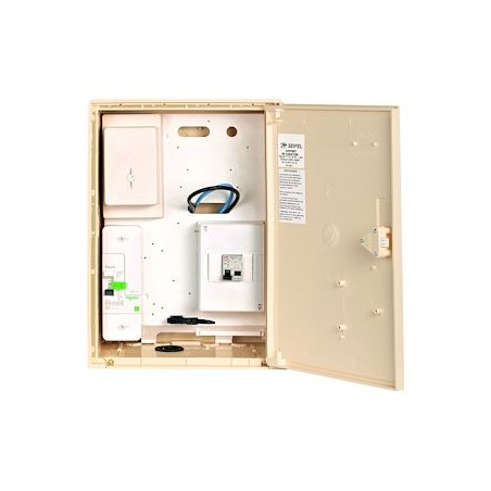 Coffret S20 Mono + DB 30/60A ND + Inter Diff 2x63A-30 mA + bornier