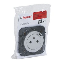 Prise de courant Surface 2P+T avec chargeur USB Type-C dooxie - alu