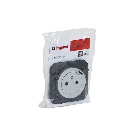 Prise de courant Surface 2P+T avec chargeur USB Type-C dooxie - alu