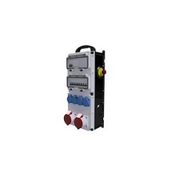 Coffret de chantier - ID 4x63A-30mA + AU + 4PC NF + 2PC 32A 3P+T