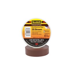 3M Scotch 35 Ruban isolant électrique hautes performances 20m x 19mm Marron