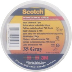 3M Scotch 35 Ruban isolant électrique hautes performances 20m x 19mm Gris