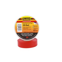 3M Scotch 35 Ruban isolant électrique hautes performances 20m x 19mm Rouge