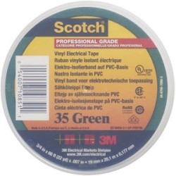3M Scotch 35 Ruban isolant électrique hautes performances 20m x 19mm Vert