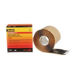 3M Scotch 2228 Ruban élastomère autosoudable isolant 3,5m x 50mm avec liner