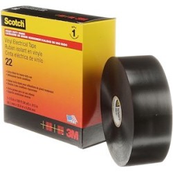 3M Scotch 22 Ruban vinyle isolant électrique noir 33m x 38mm ep. 0,25mm