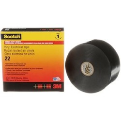3M Scotch 22 Ruban vinyle isolant électrique noir 33m x 50mm ep. 0,25mm