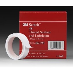 Ruban 48 PTFE sans adhésif, 13,2 m x 12,7 mm