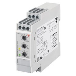 Tempo multifonctions - 1RT 8A 115 ou 230Vca -0,1 s..100h - 22,5mm rail DIN