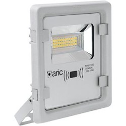 TWISTER 3 SENSOR, Proj. Ext. IP65 IK08, gris, LED 90DEG 25W 3000K 2500lm, a/sens