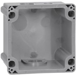 Boîtier réversible simple Hypra IP44/55 pour Prisinter 63A - plastique