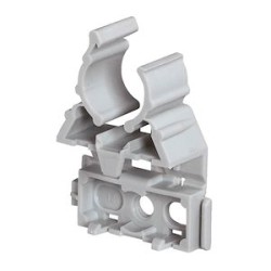 Lyre grise pour conduit IRL D16mm avec fixation par cloueur type Pulsa 700E