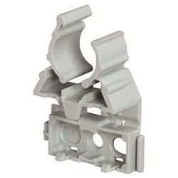 Lyre grise pour conduit IRL D20mm avec fixation par cloueur type Pulsa 700E