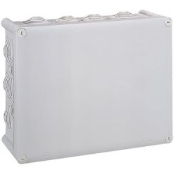 Boîte de dérivation rectangulaire - 310x240x124mm - fermeture 1/4 de tour - gris