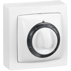 Interrupteur temporisé sans neutre à voyant Appareillage saillie complet - blanc