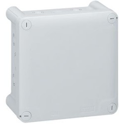 Boîte de dérivation carrée pour presse-étoupe Plexo 130x130x74mm - gris RAL7035