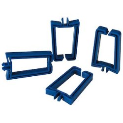 Lyres d'aménagement de câblage (30 x 50 mm) - Bleu